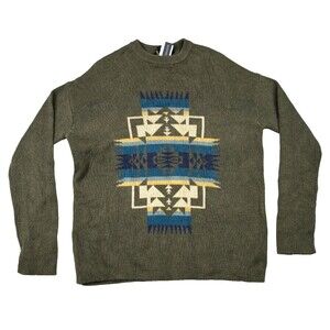 Pendleton Aztec Pullover Sweater Women XS Woolen Mills 100% Cotton NWT $149
